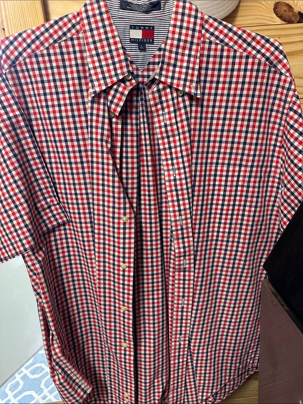 Tommy Hilfiger Red, White & Blue Gingham Button-Down Shirt